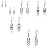 Unique Water Drop Alloy Earrings With Waterstone Embellishments For Women