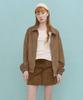 Black Moment Signature Suede Oversized Jacket 2Way [Brown]