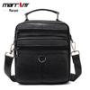 Malunte Men's Genuine Leather Crossbody Shoulder Bag - Business Casual Top Layer Cowhide