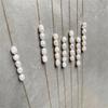Elegant Freshwater Pearl Necklace with 14K Plated Titanium Steel Clavicle Chain - Versatile Design for Women