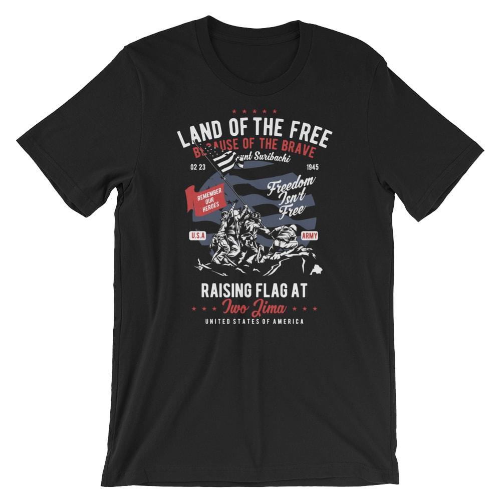 

Land Of The Free T-Shirt. WW2 100% Cotton Premium Tee NEW 3XL