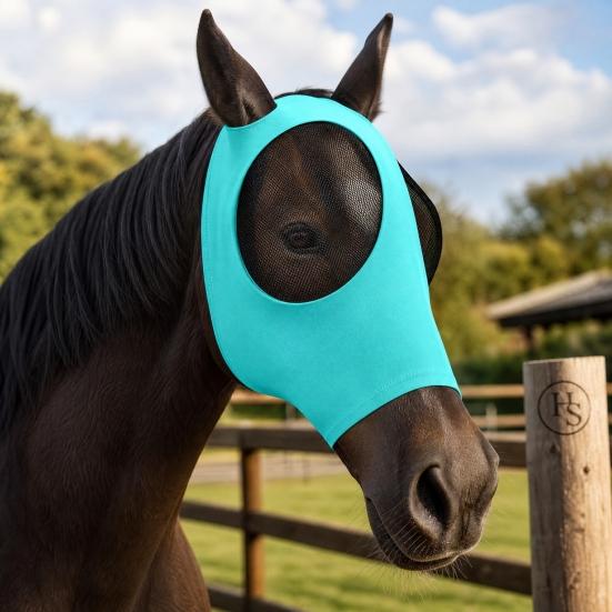 Horse Fly Mask, with Wide Eye Opening Space, Soft Lightweight Breathable Mesh Mask, for Insect And UV Protection