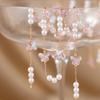 0.5/1 Meter Golden Stainless Steel Beaded Chain Crystal Butterfly Chain Pearl Beaded Chain DIY Necklace Bracelet