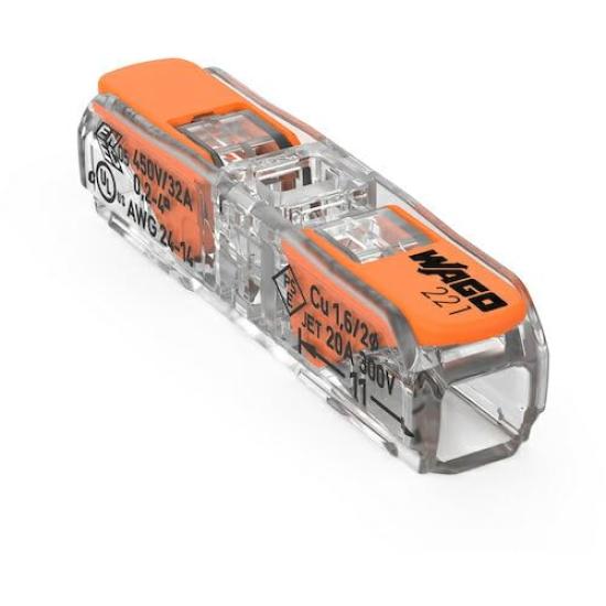 

Wago Japan In-Line Splicing Connectors, 60-Pack, 221-2411