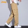 Jeep Men's 2025 Autumn/Winter Loose Straight-Leg Cotton Cargo Casual Pants