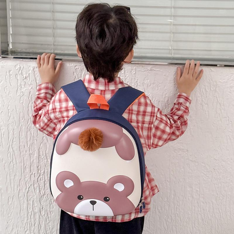 

Children Eva Backpack Featuring Cute Bear Cartoon For Kindergarten And Playtime вершковий