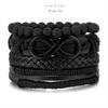 Hot Sale Unlimited 8 Character Accessories 4-piece Cowhide Bracelet Handwoven Retro Fashion Bracelet