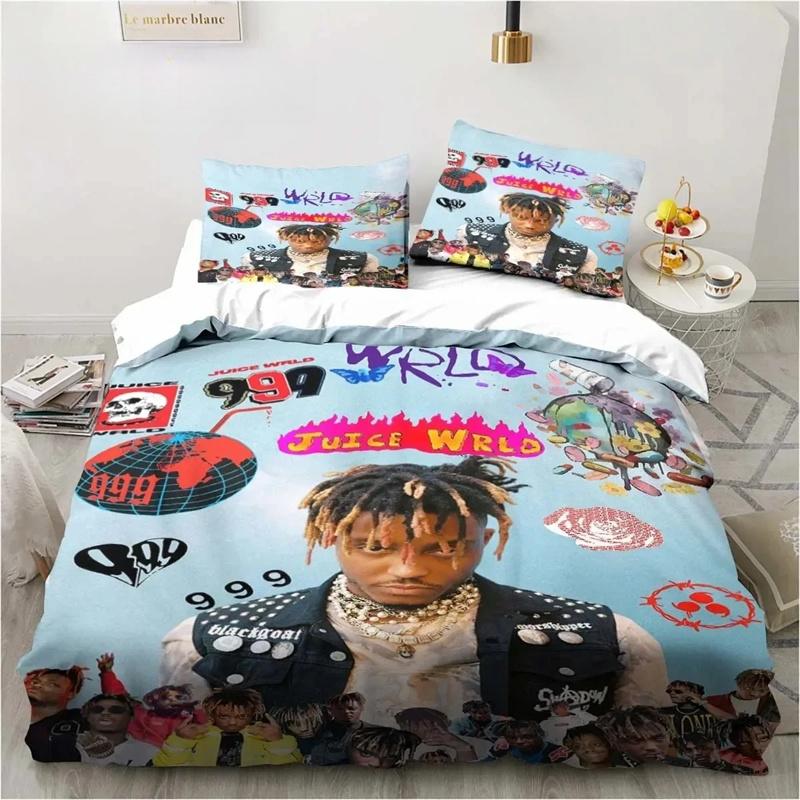 Rap Singer Juice Wrld 3D Print Bedding Set Single Twin Full Queen King Size Bed Set Adult Kid Bedroom Bedding Gift