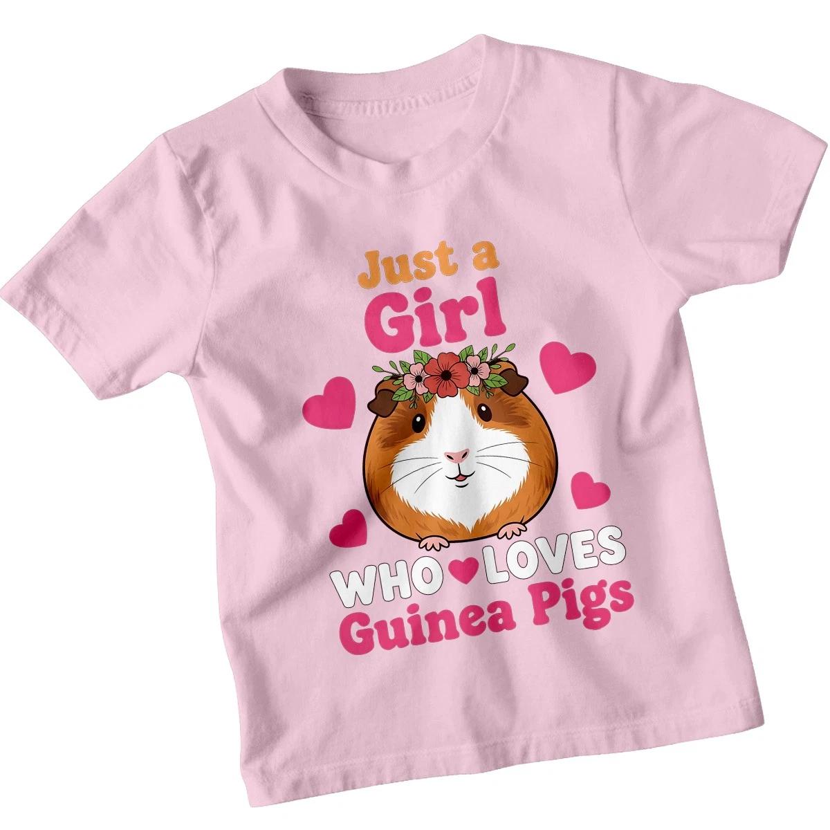 

Just A Girl Who Loves Guinea Pigs Animal Girls TTshirt Cute Pet Tee XL