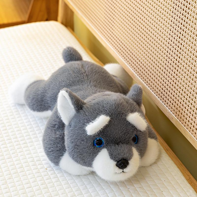 

New Style Lying Down Dog Plush Toy - Realistic Stuffed Animal Doll, Perfect for Birthdays or as a Gift. 30cm 0.26kg
