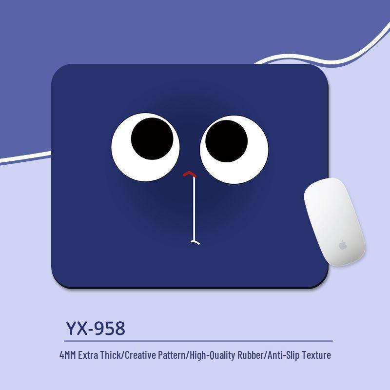 Compact Emoji Mouse Pad with Soft Wrist Rest for Office & Gaming