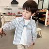Boys Striped Long Sleeve Cotton Shirt Spring Autumn Korean Kids Top