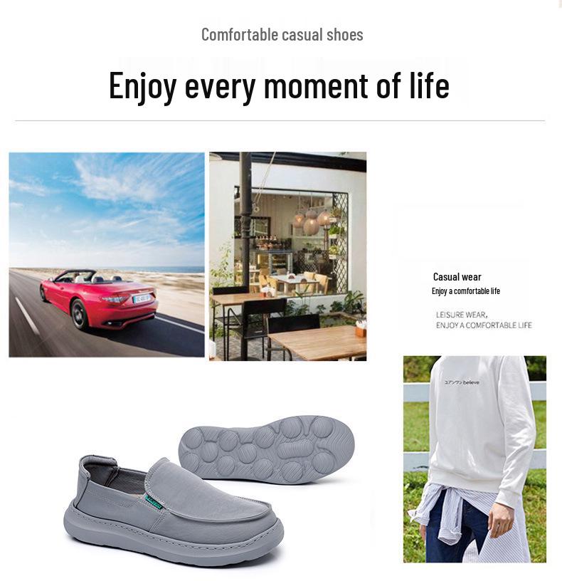 Men's Old Beijing Cloth Shoes: Black Lightweight Non-Slip, Breathable Casual Shoes for Middle-Aged and Elderly