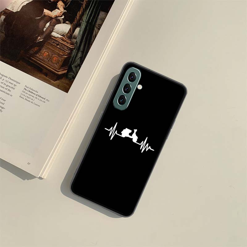 Motorcycle Heartbeat Phone Case for Samsung A54 A14 A24 A34 A17 A37 A57 A55 A35 A25 A15 A07 A05S A04S A12 A22 A32 A52S A72 Galax