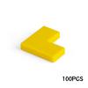 100Pcs MOC Smooth Blocks Assembles Particles 14719 Flat Tile 1+2 Corner Construction Bricks Learning Works With Brand Leduo Playthings