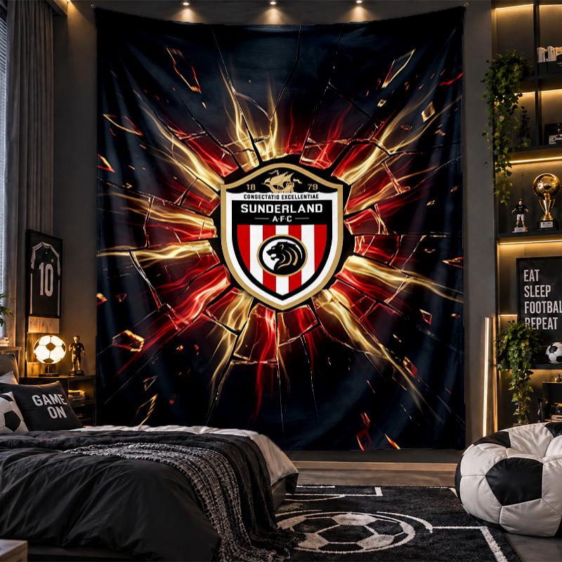 Wall Hanging Tapestry Sunderland Football Print Cloth for Living Room Bedroom Home Decor