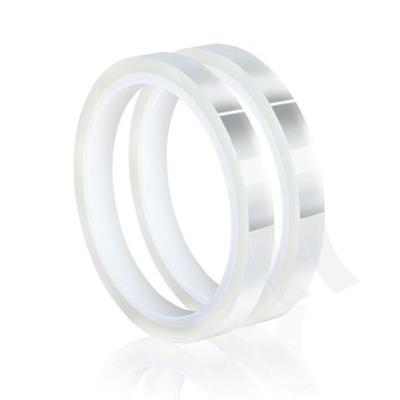 2 Rolls 18mm X 33m Sublimation Heat Tape Clear No Heat Residue for High Temperature Heat Resistant Pressed Vinyl, 10 mm_Clear | 2