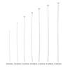 [15-50mm] 925 Sterling Silver Eye Head Pins Flat Head Pins T Shape Needles Ball Head Pins for Jewelry Making DIY 2pcs