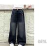 Girls' Autumn 2026 Trendy Wide Leg Street Style Jeans for Kids