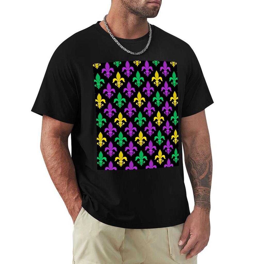 Mardi Gras Pattern Funny Carnival TShirt boys whites anime stuff t shirt men