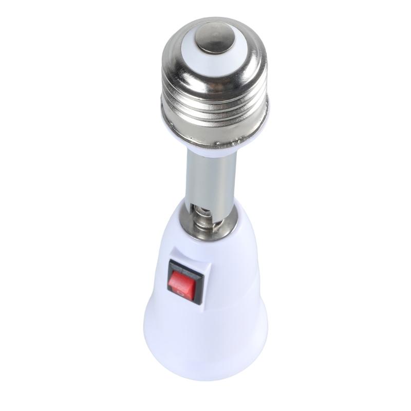 E27 to E27 Lengthened Lamp Base 180 Degree Rotation Tube LED Light Bulb Extension Lamp Holder Head Conversion Socket