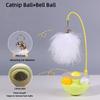 New Interactive Cat Tumbler Toy ABS Base With Feathers Rolling Ball Anti-Bite Turntable Interactive Toy Interesting Pet Supplies
