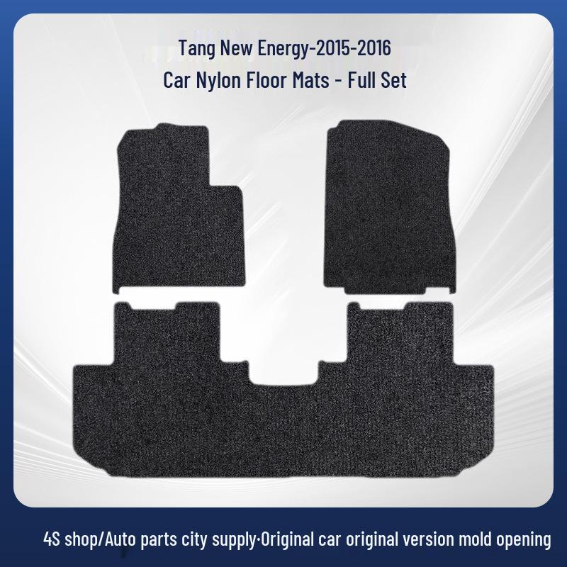 Black Nylon Velvet Floor Mats for 2015-16 BYD Tang New Energy Models