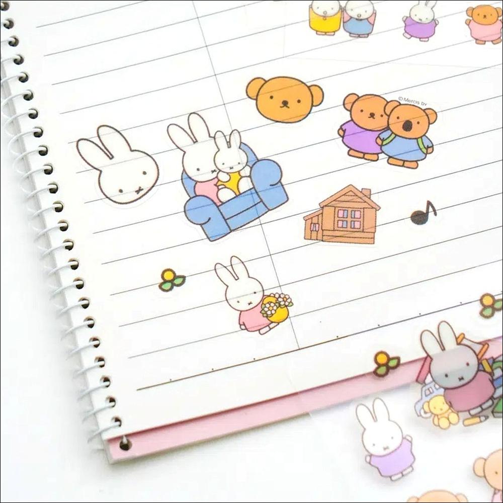 

[Миффи] Набор из 3 наклеек с персонажами Миффи Daiso Корея - Милые наклейки-деко с кроликом для дневника и скрапбукинга (аутентичный) 1SET(3PCS)
