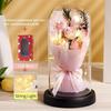 LED Light Rose Eternal Flowers Realistic Simulation Flower Starry Sky Bouquet  Valentine's Day