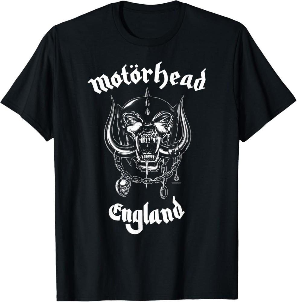 Motörhead Official Unisex Adult Black Warpig England T‑Shirt S
