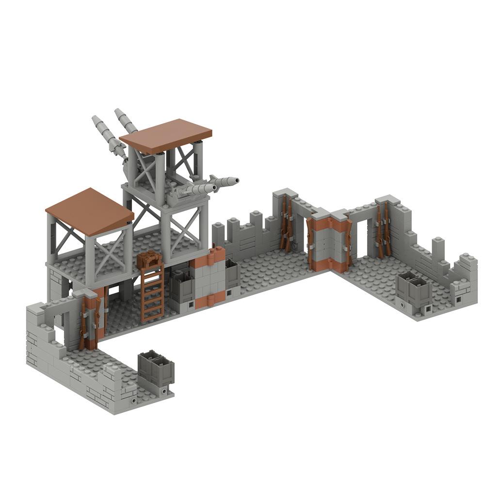 DIY Military Base Building Set: Compatible with Small Particle Blocks - Battle Royale Toy for Boys