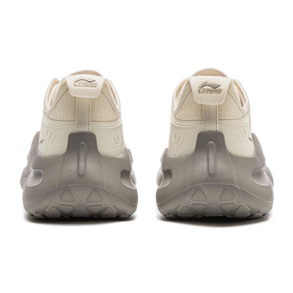 Li Ning Cushioning Slip Resistant Abrasion Resistant Lightweight Low top Casual Shoes Women's Greige AGLW050-2