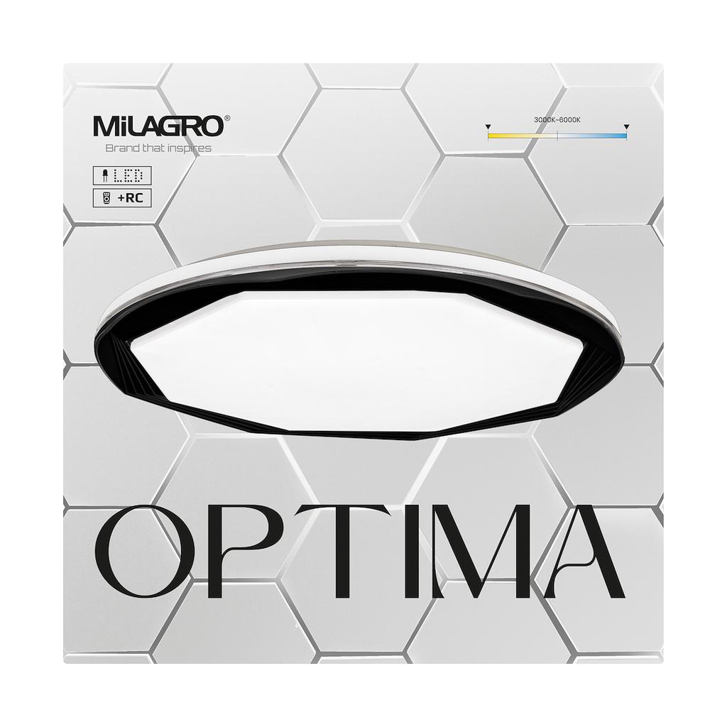 Optima Black 52W Led Ceiling Lamp Ø480 Mm
