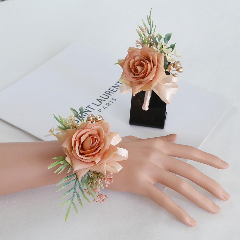 Beautiful Roses Design Wrist Flower Corsage Wristlet Homecoming