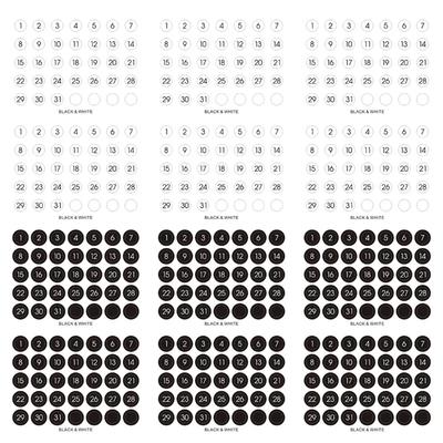 Transparent Date Stickers for Full Year 365 Days Planner Stickers Weekly Monthly Daily Book Label Index Stationery Stickers