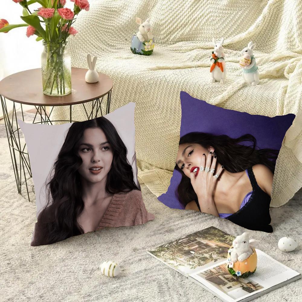 O-Olivia Singer R-Rodrigo Pillow Case Square Pillow Bedroom Sofa Leisure Comfort Cushion Car Living Room Home Decoration 40X40