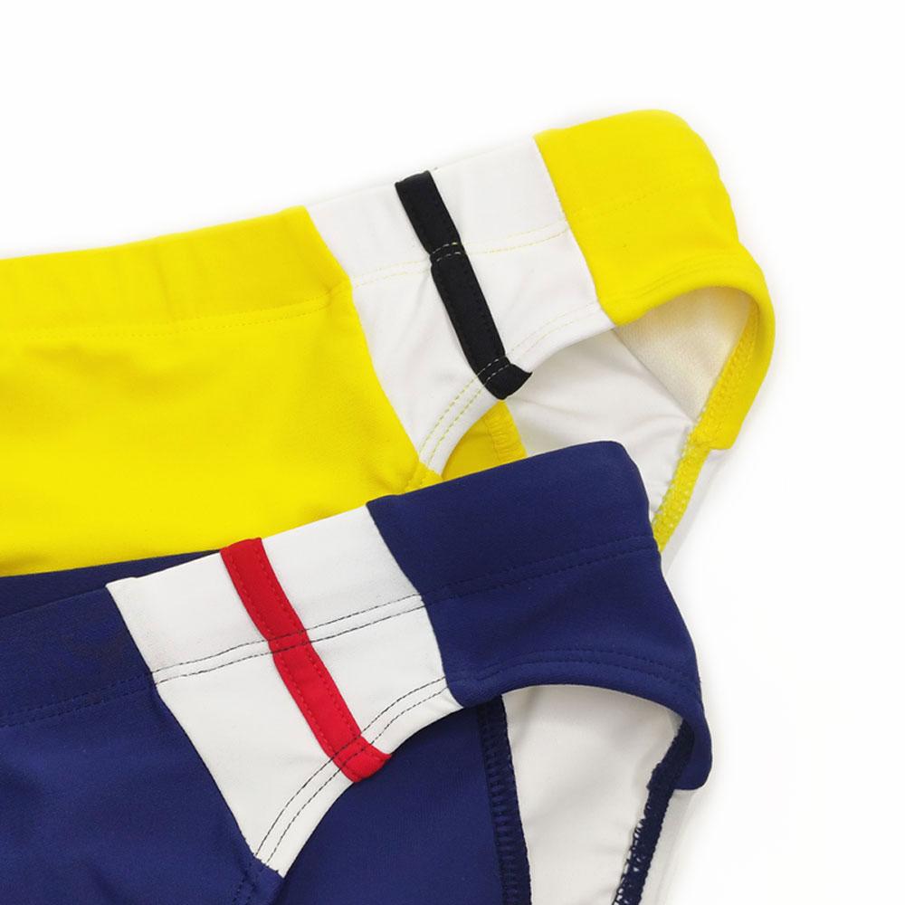 Herren-Badehose, Badehose, Farbblockierung, modischer Druck, enge Passform, sexy Bademode, Strandkleidung, Bräunen, Surfen, Fitnessstudio