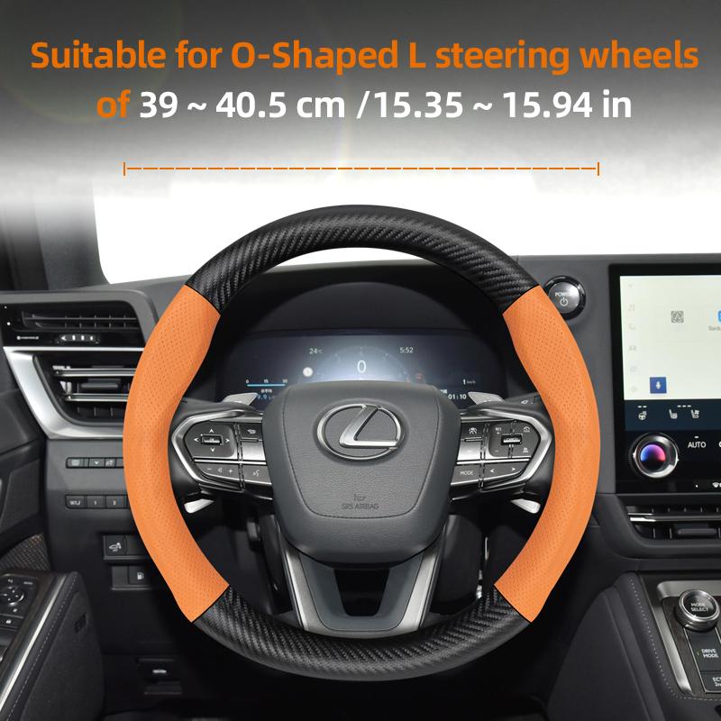 For Lexus Carbon Fiber Texture Perforated Leather Steering Wheel Cover Is 250 350 Rx 330 Nx Gs Es  Lx 570 Gx 460 Rx400h Ct200h