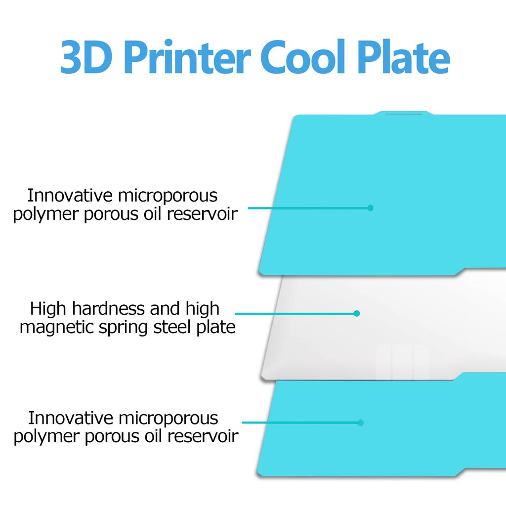 K2 PRO Double Sided Glacier Cold Printing Plate For Creality K2 Build Plate High Viscosity Printing Textured Steel Sheet For Hi