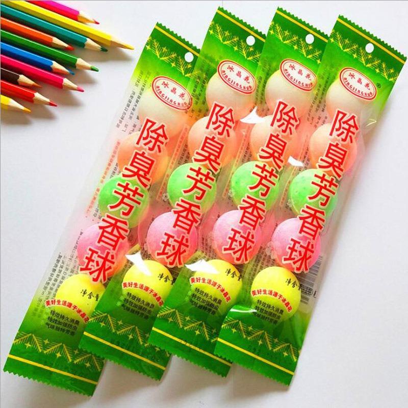 5PCS Colorful EVA Lemon Smell Urinal Toilet Deodorant Ball Restroom Air Purification Scent Ball Room Fresheners