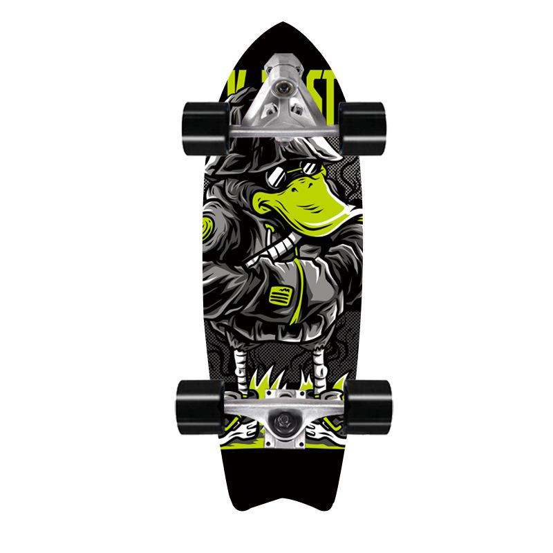 32 אינץ' סקייטבורד גלישה ללא דוושת זנב דוושת CX7 Bridge Brush Street למתחילים למתחילים לתרגול סקי גלישה