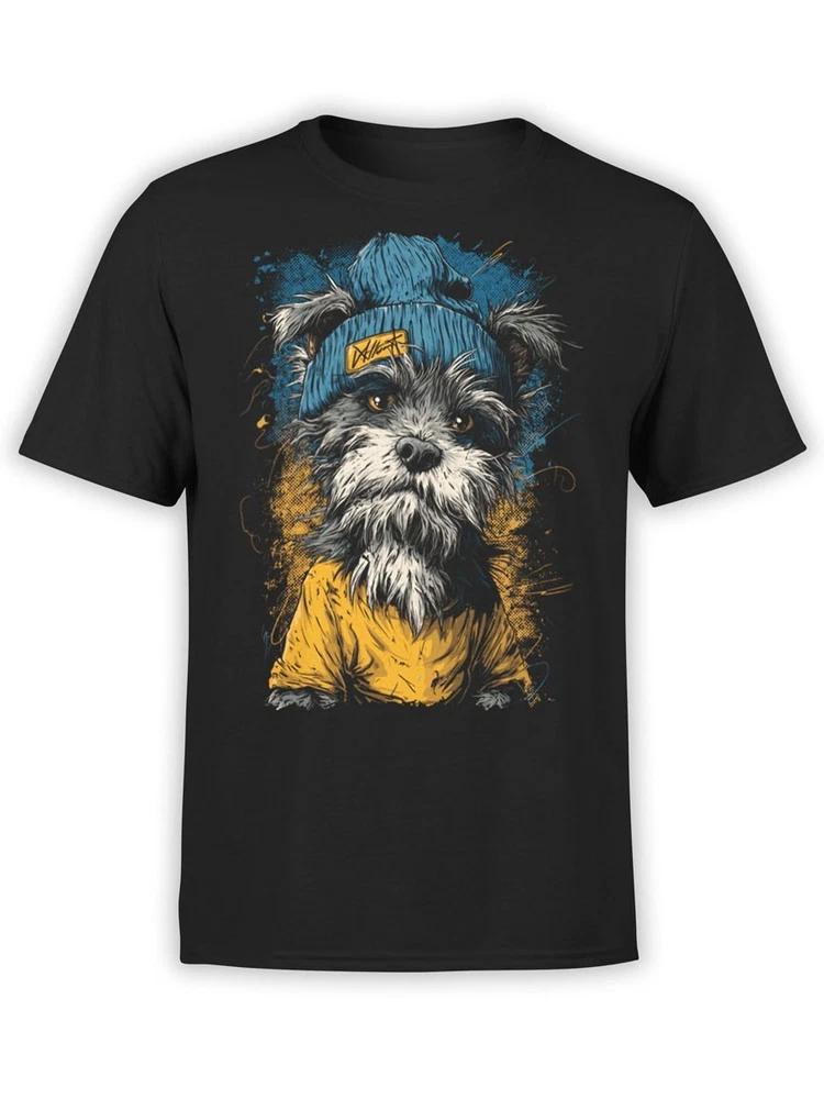 Fantucci Beanie Pup TShirt Cool Dog Street Art Graphic Tee Unisex S