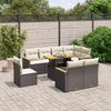 VidaXL Garden Lounge Set with Cushions 9 Pcs, Patio Sofas, Patio Furniture Set, Outdoor Furniture, Black 3273170