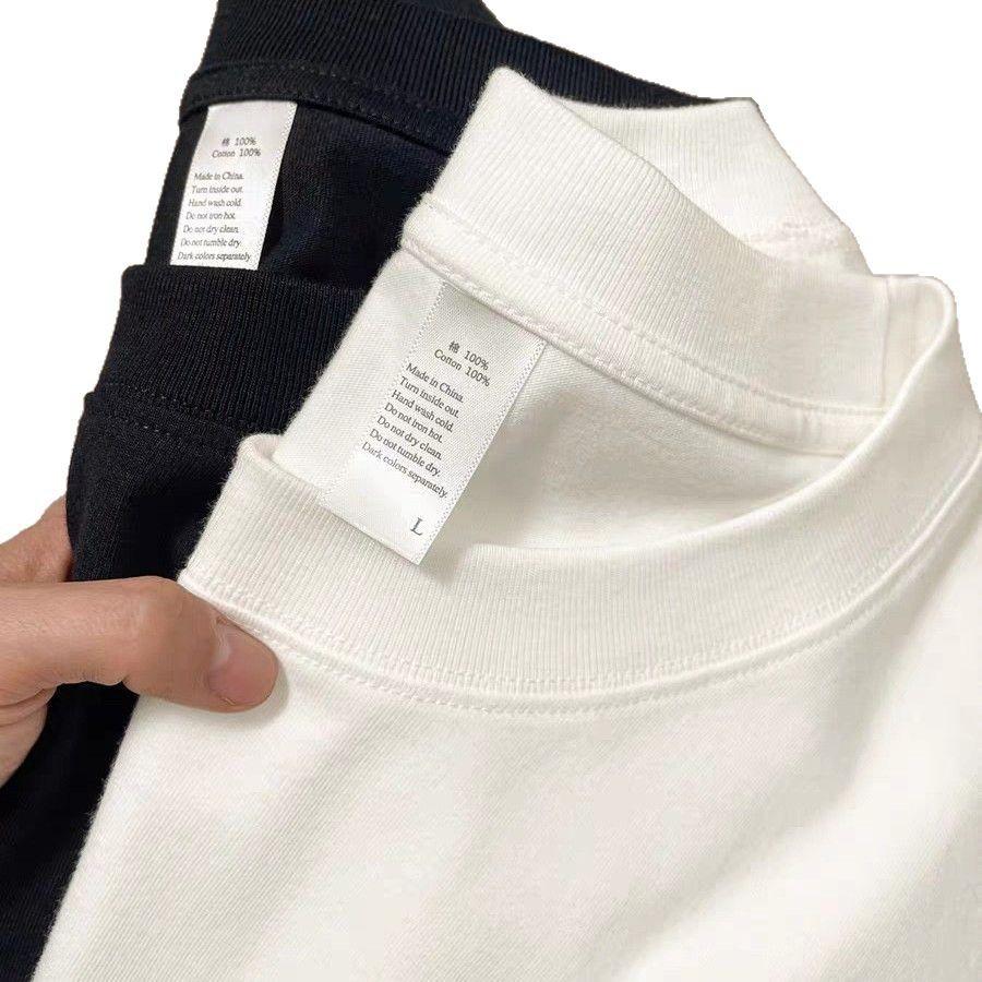Heavy Cotton Short-sleeved T-shirt Men's Loose Solid Color Bottoming Shirt Top Summer Men's and Women's Same T-shirt