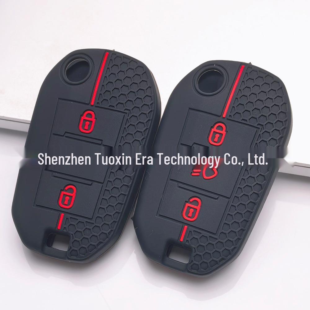 Silicone Honeycomb Car Key Cover for Peugeot 3008, 2008 & Citroen C6 Remote Control