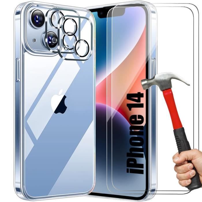 Coque de protection - BOOLING - Pour iPhone 14 - Silicone transparent - Résistant aux rayures - Anti-choc