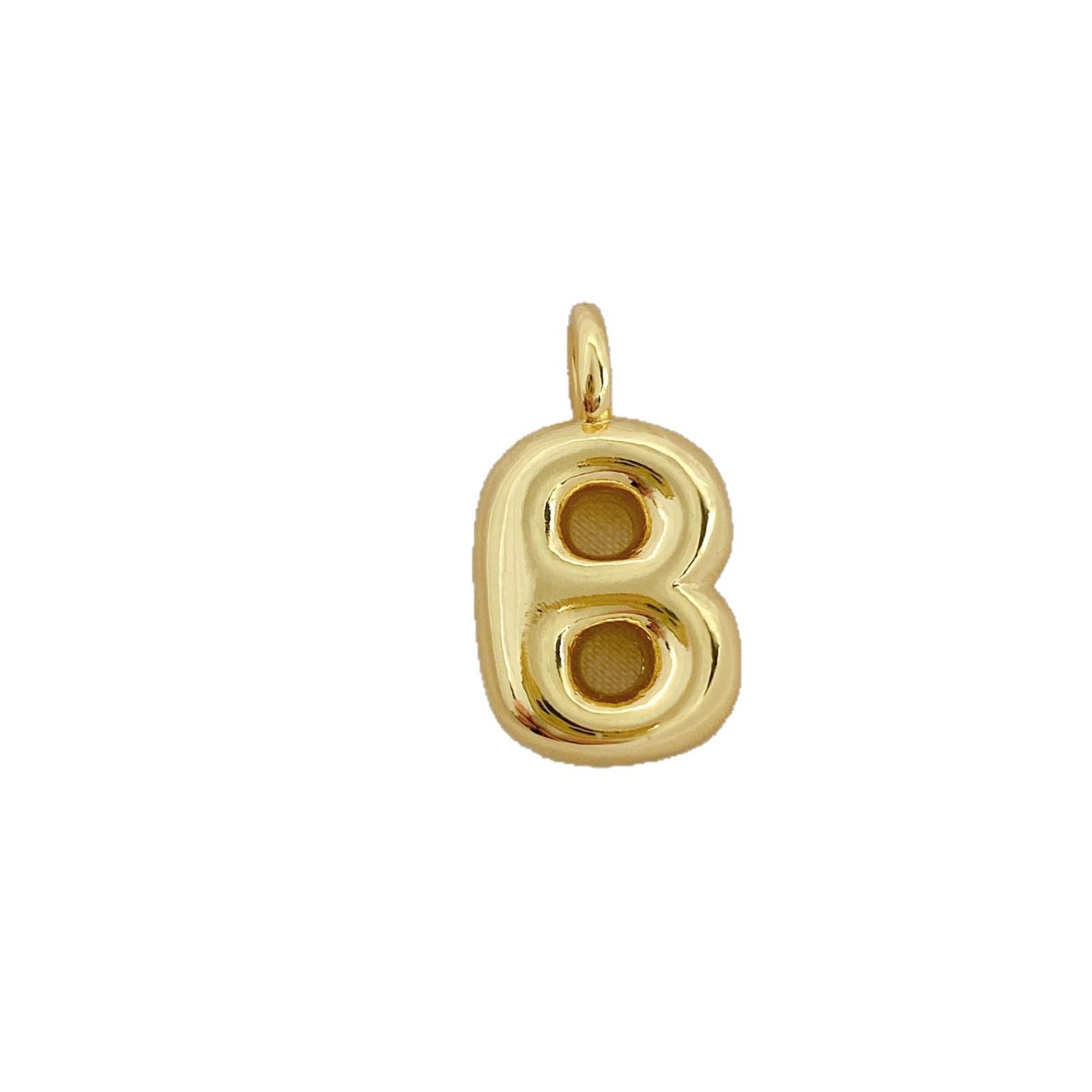 INS Style 18K Gold-Plated Alphabet Pendant Necklace - Trendy European & American Design Pendant Only