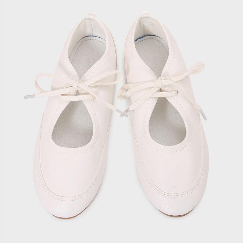 Designer Brand Women Ballet Flats Soft Leather Fashion Shallow Round Toe Autumn Daily Lady Shoes Lace Up Casual Loafers