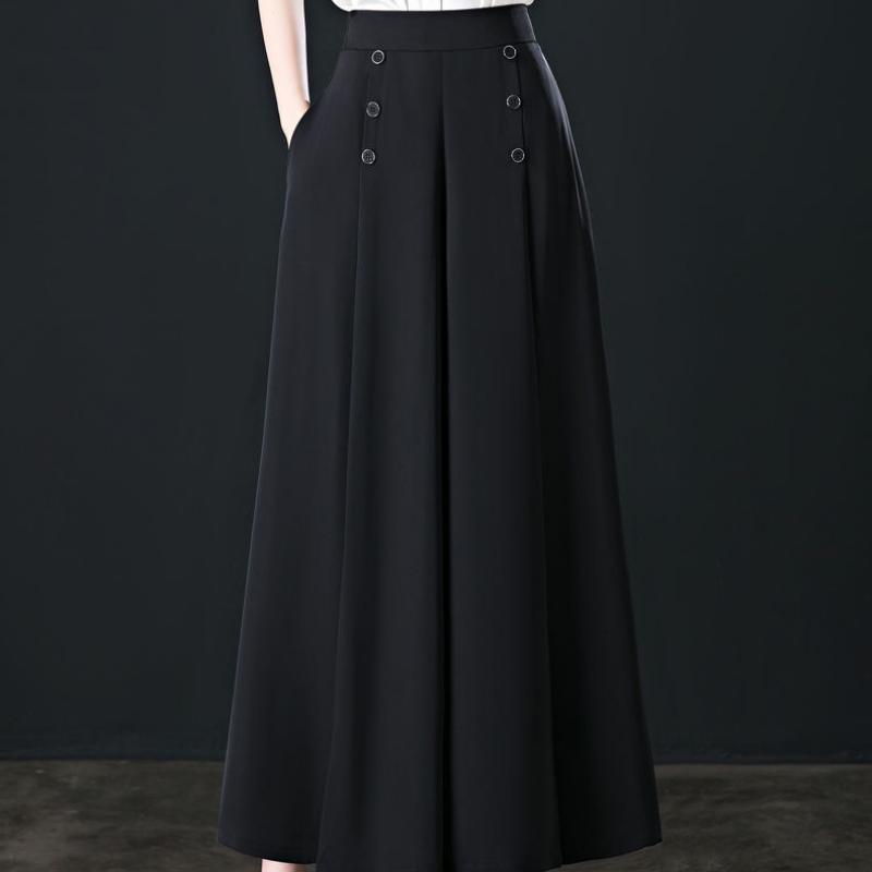 Office Lady Fashion Oversized Pants Spring Summer New Women Vintage Elastic High Waist Big Size Casual Wide Leg Trousers