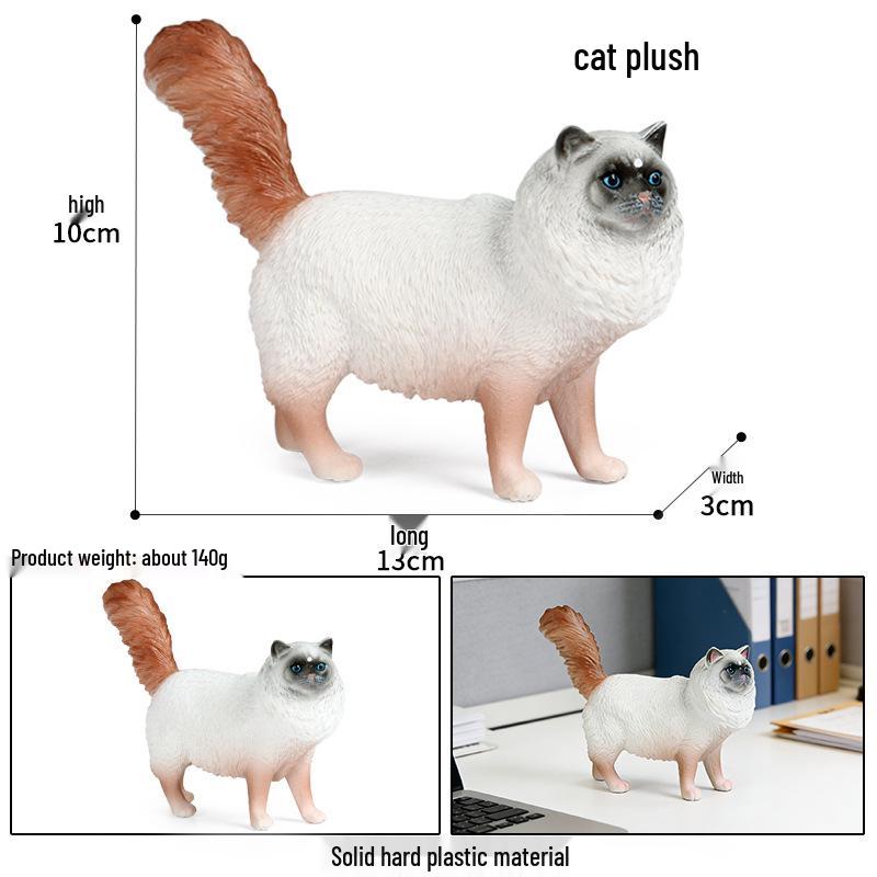 Black & White Kitten Car Ornament - Children s Cat Simulation Toy